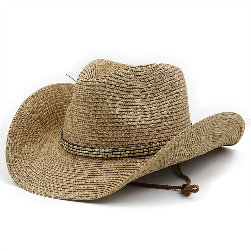 PEDRO Men's Straw Cowboy Hat in Khaki