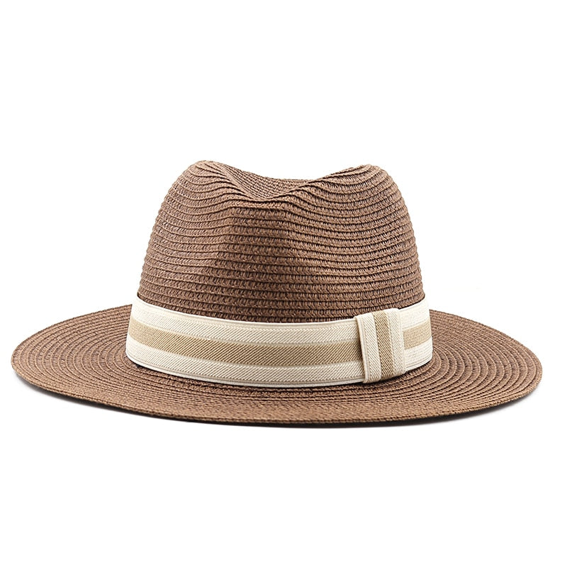 XERXES Men's Straw Fedora Hat