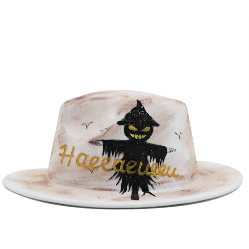 HARLEY Fedora Hat in White/Brown