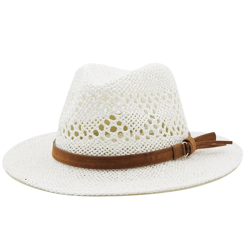 TRAJAN Men's Straw Fedora Hat