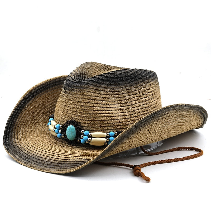 CLEO Cowboy Hat in Khaki/Black