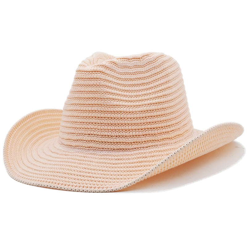 ROLLO Men's Straw Cowboy Hat in Pink