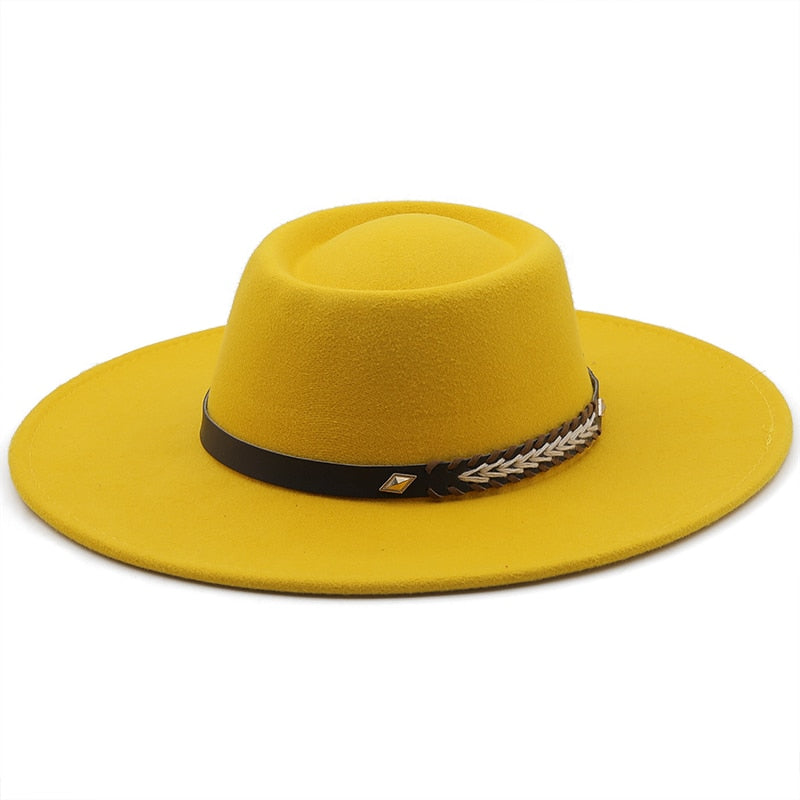REGIANE Fedora Hat in Yellow