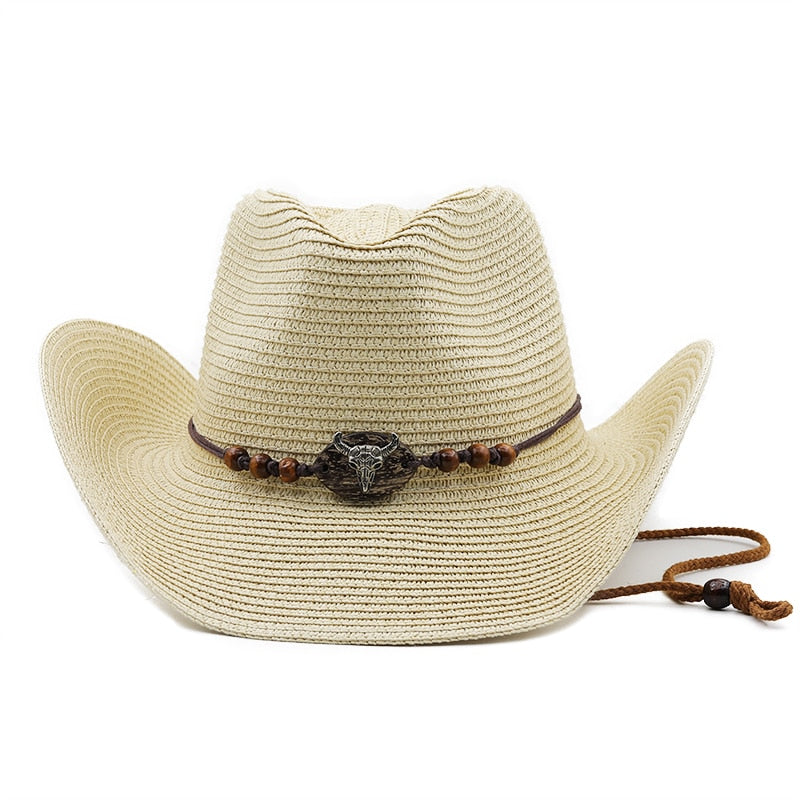 CYAXARES Men's Straw Cowboy Hat