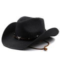 CONSTANTINE Men's Straw Cowboy Hat in Black