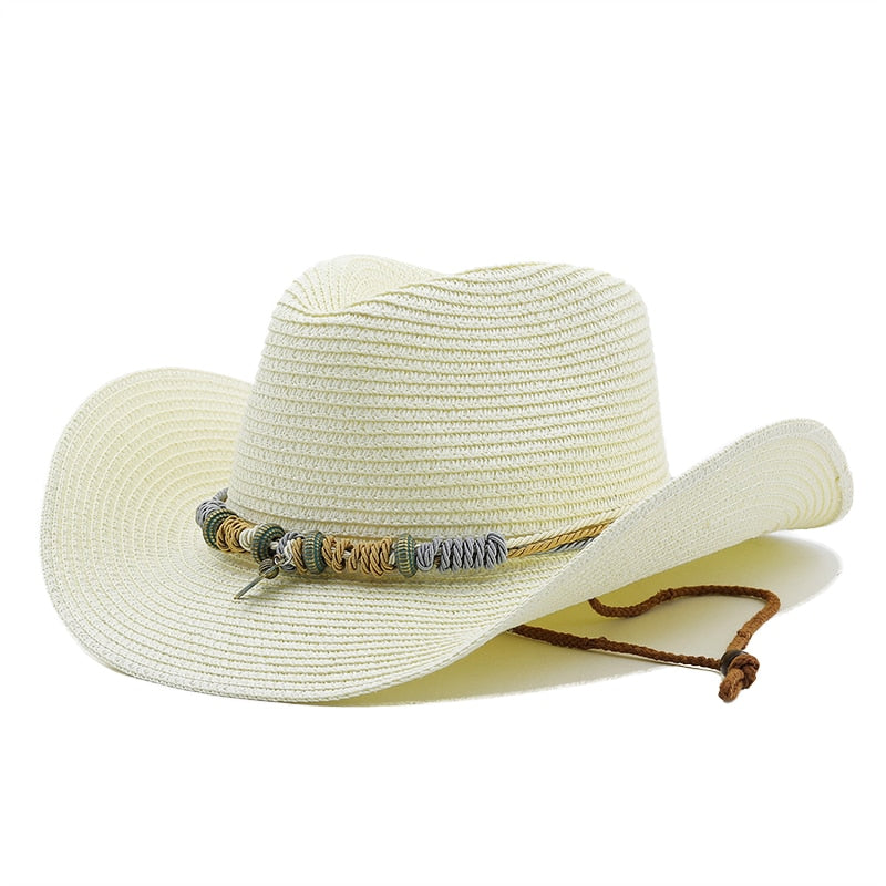 VITTORIO Men's Straw Cowboy Hat
