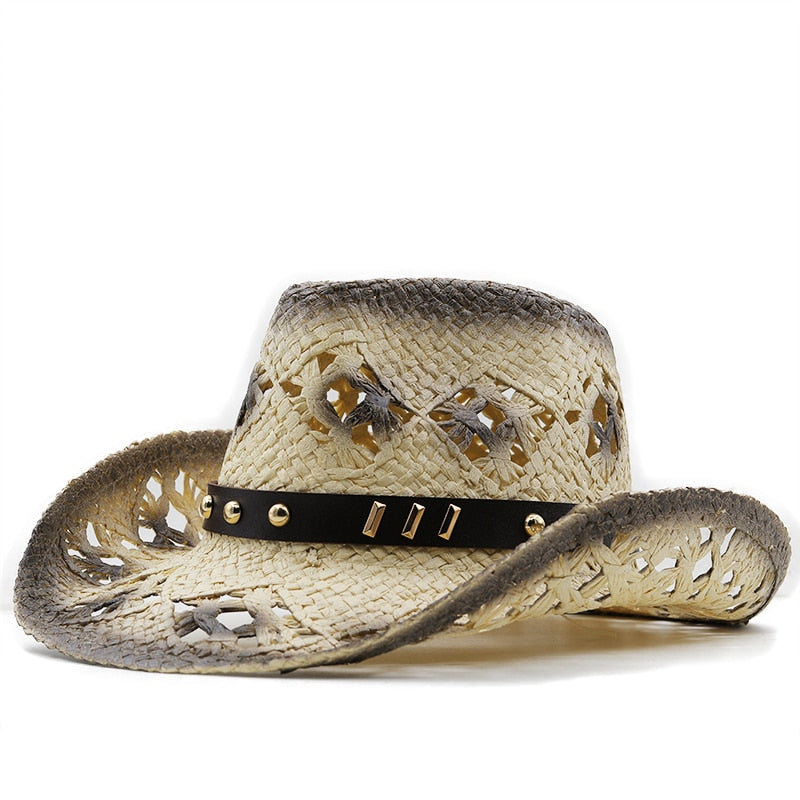 WILHELM Men's Straw Cowboy Hat