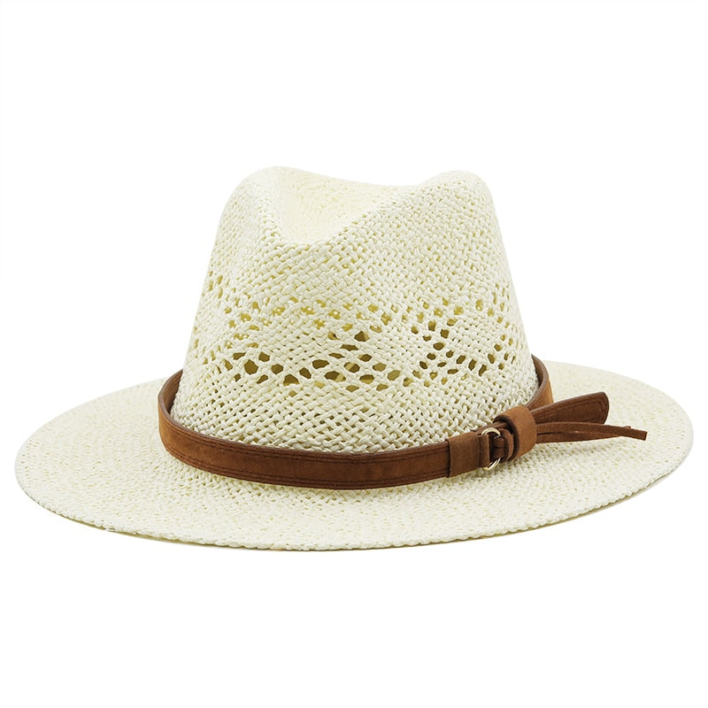 TRAJAN Men's Straw Fedora Hat