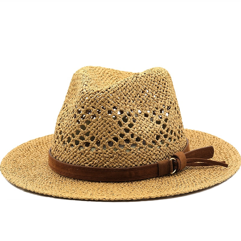TRAJAN Men's Straw Fedora Hat