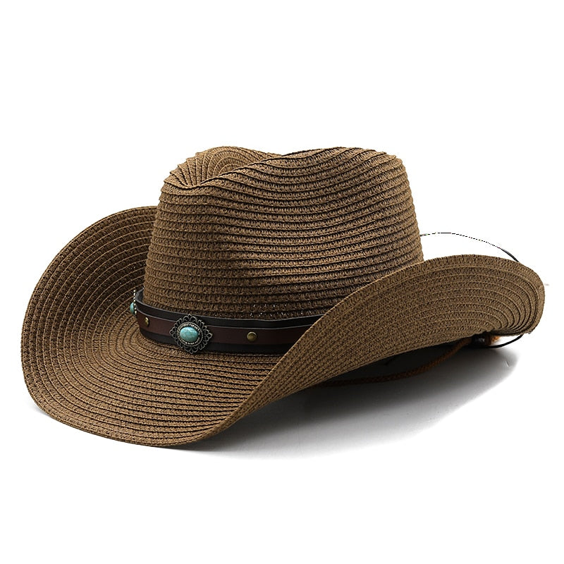 BALDWIN Men's Straw Cowboy Hat in Brown