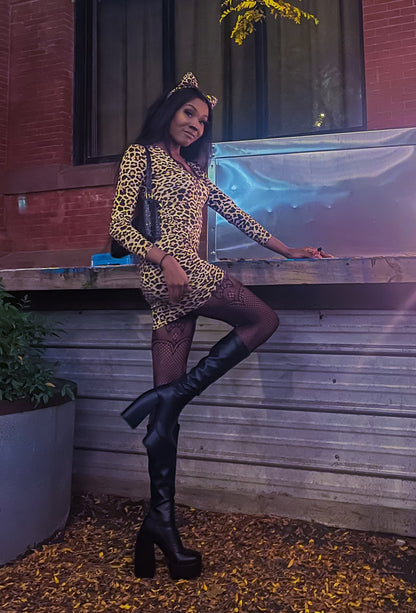 DAENE Knee-High Platform Heel Boots