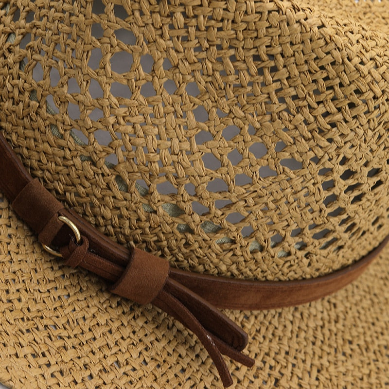 TRAJAN Men's Straw Fedora Hat