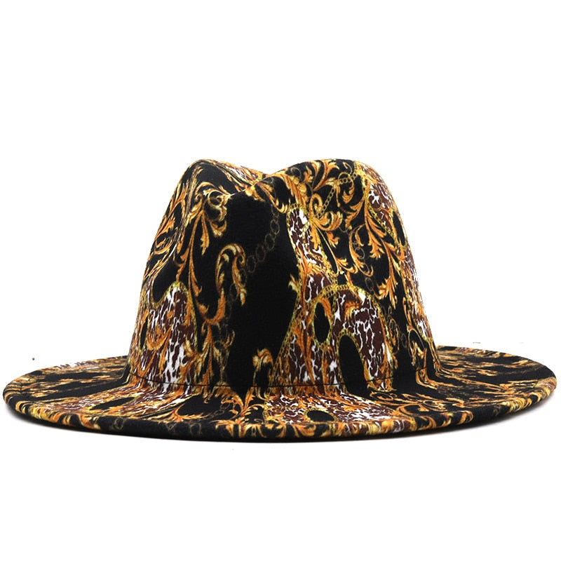EASTYN Fedora Hat in Yellow/Black