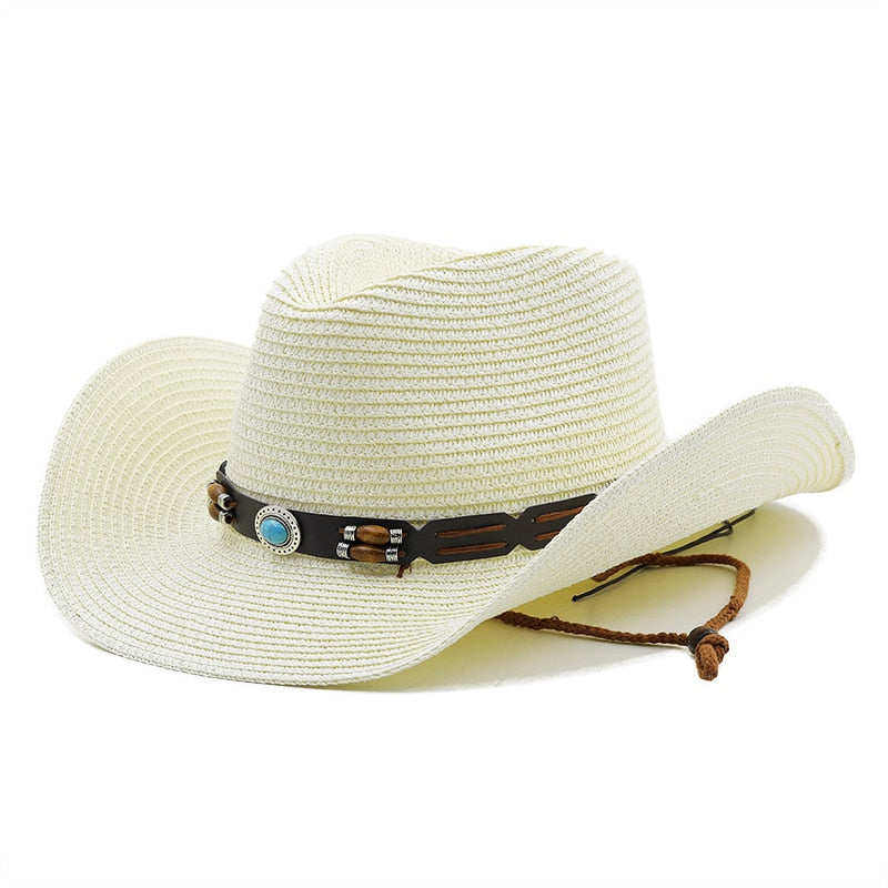 VALDEMAR Men's Straw Cowboy Hat in Off-White