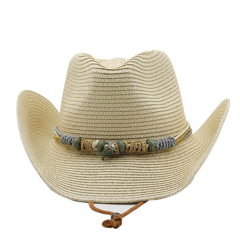 VITTORIO Men's Straw Cowboy Hat