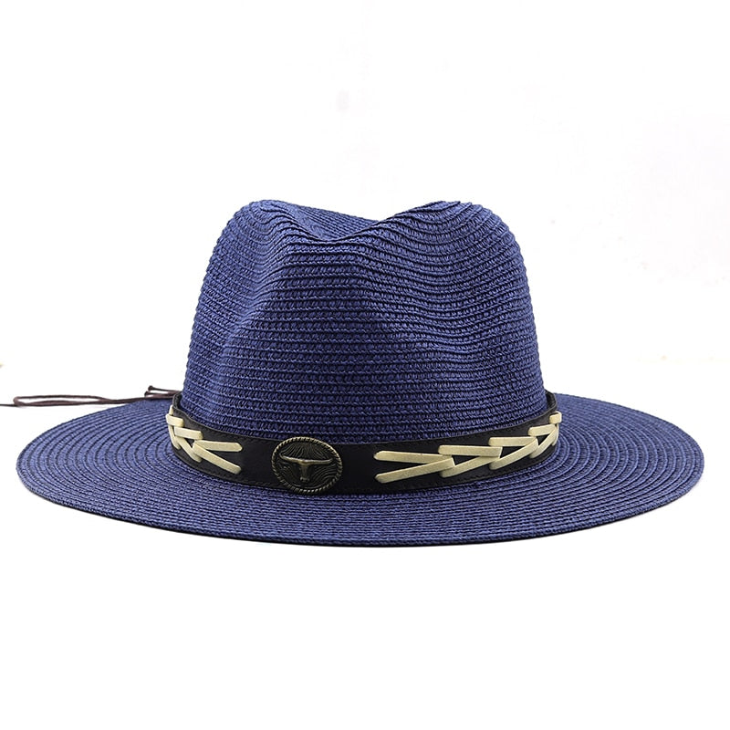 SEYLINA Fedora Hat in Navy Blue