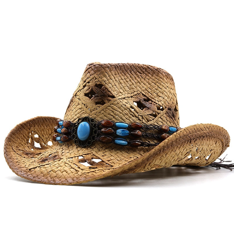 RYANN Cowboy Hat in Khaki/Brown