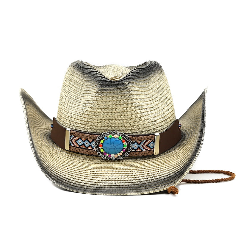 GILGAMESH Men's Straw Cowboy Hat