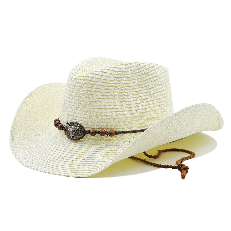 CYAXARES Men's Straw Cowboy Hat