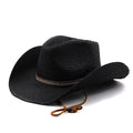 OSWALD Men's Straw Cowboy Hat in Black