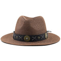 ODYSSEUS Men's Straw Panama Hat in Brown