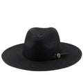 PTOLEMY Men's Straw Panama Hat in Black