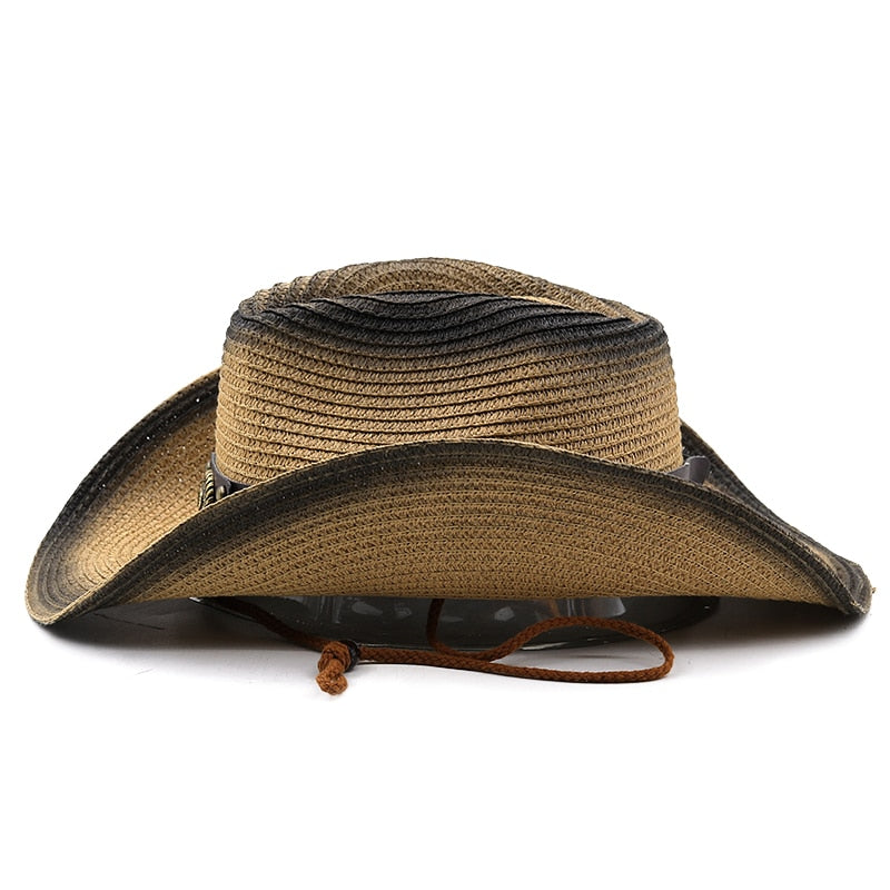 IVAR Men's Straw Cowboy Hat