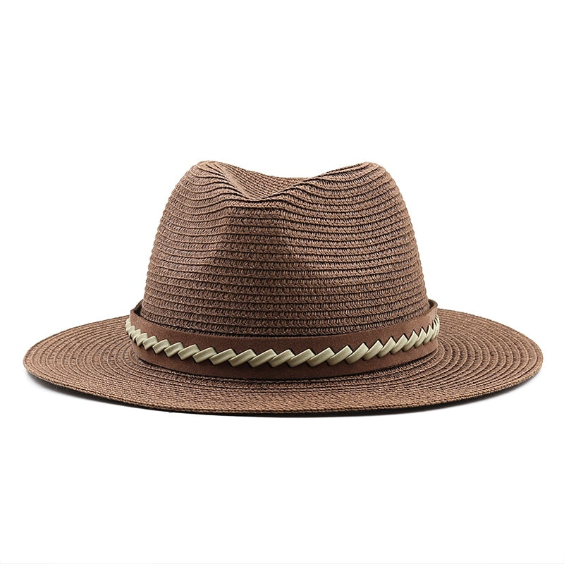 EYDISH Fedora Hat in Brown