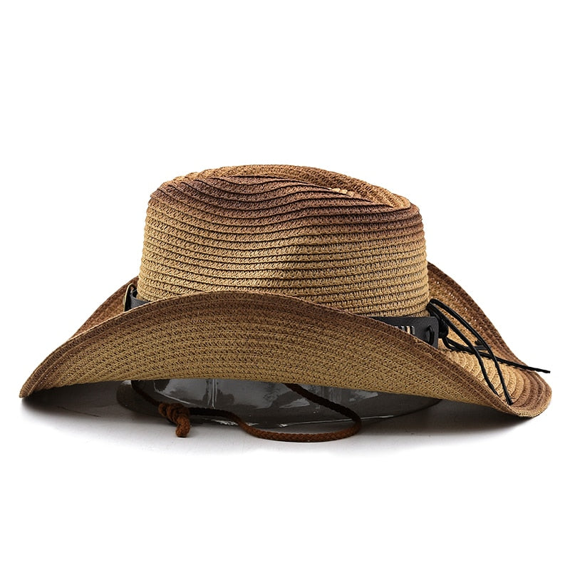 GEZA Men's Straw Cowboy Hat