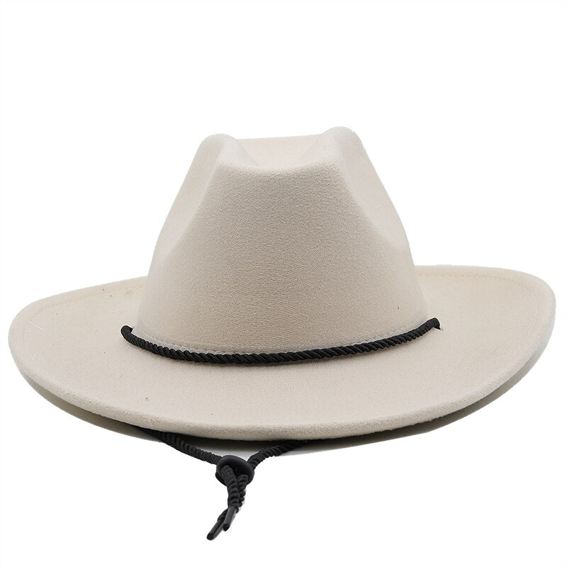 LEONIDAS Men's Felt Cowboy Hat in Beige