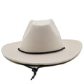 LEONIDAS Men's Felt Cowboy Hat in Beige