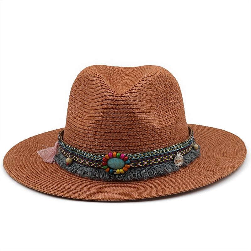 LEONA Panama Hat in Caramel