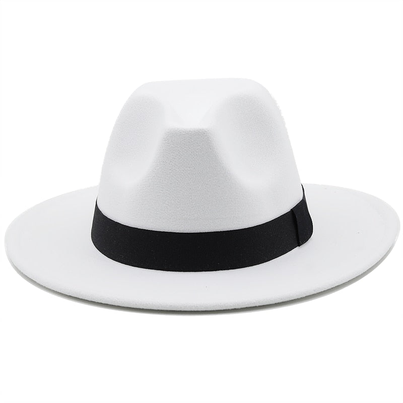 GUSTAV Men's Felt Fedora Hat in White