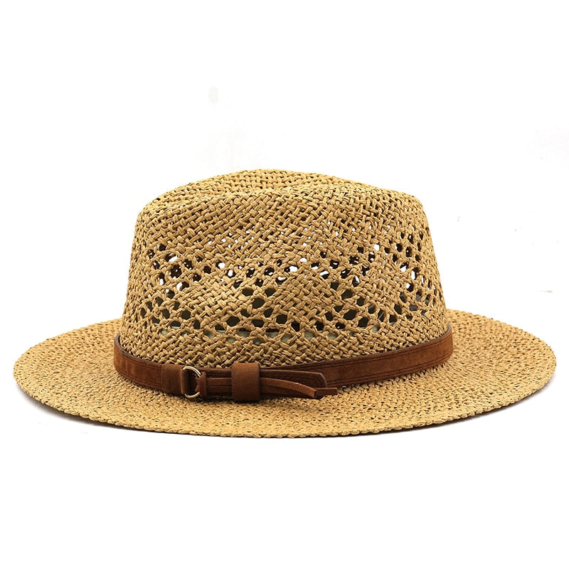 TRAJAN Men's Straw Fedora Hat