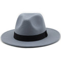 GUSTAV Men's Felt Fedora Hat in Light Gray