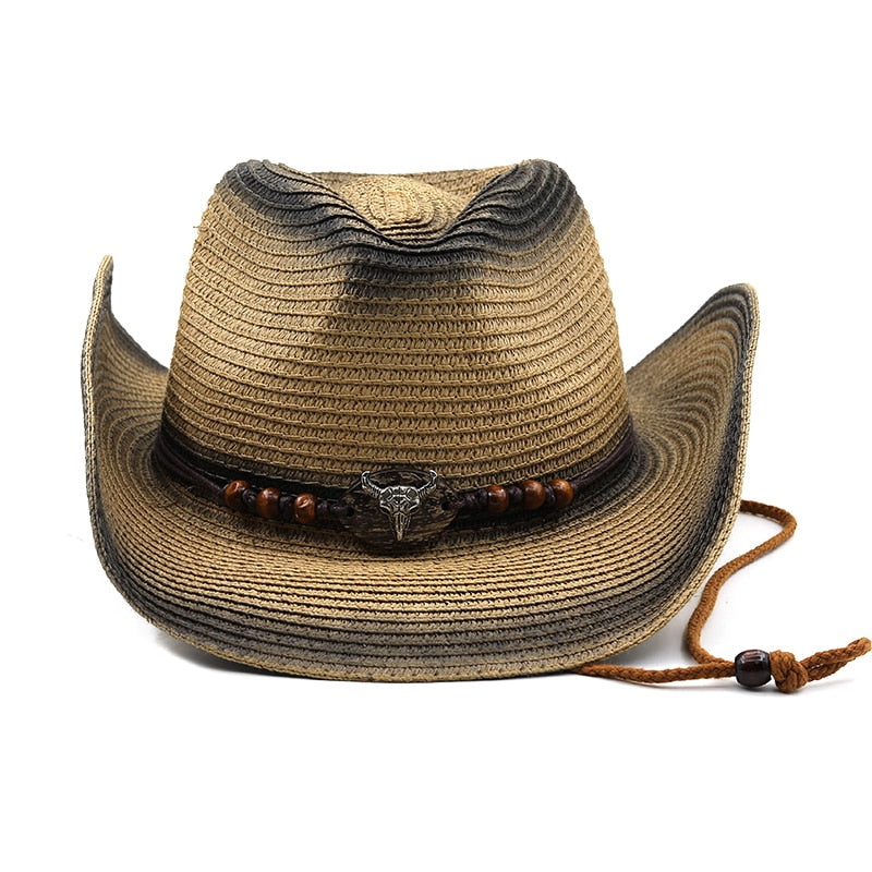 JUSTINIAN Men's Straw Cowboy Hat