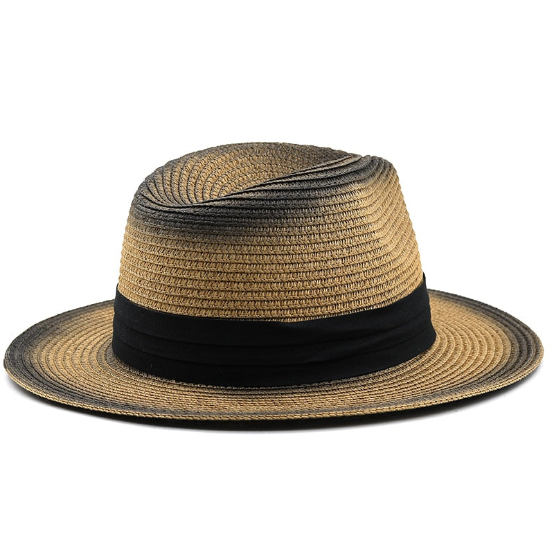DARIUS Men's Straw Fedora Hat