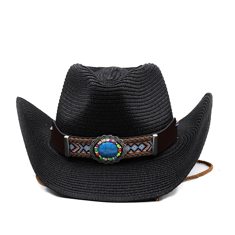 SOBIESKI Men's Straw Cowboy Hat