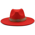 RICHARD Men's Felt Fedora Hat in Red