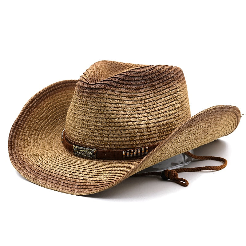 HALFDAN Men's Straw Cowboy Hat
