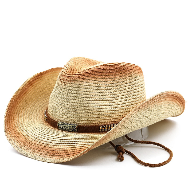 HALFDAN Men's Straw Cowboy Hat