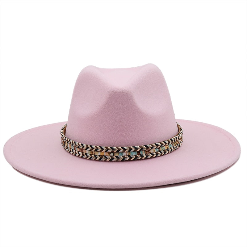 SLOANE Fedora Hat in Pink