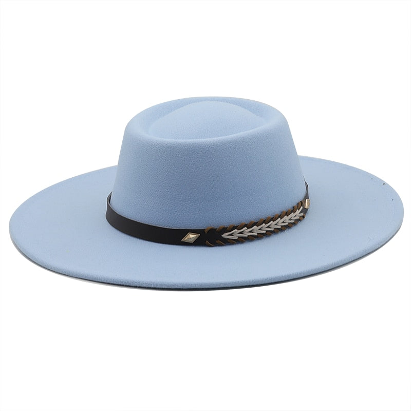 REGIANE Fedora Hat in Sky Blue