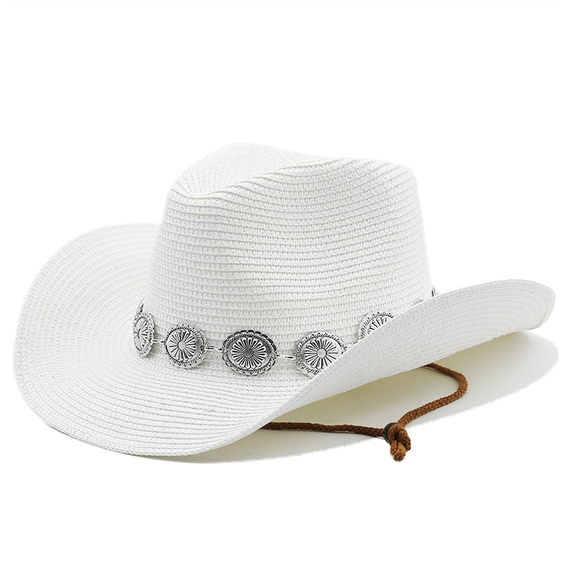 ERIK Men's Straw Cowboy Hat in White