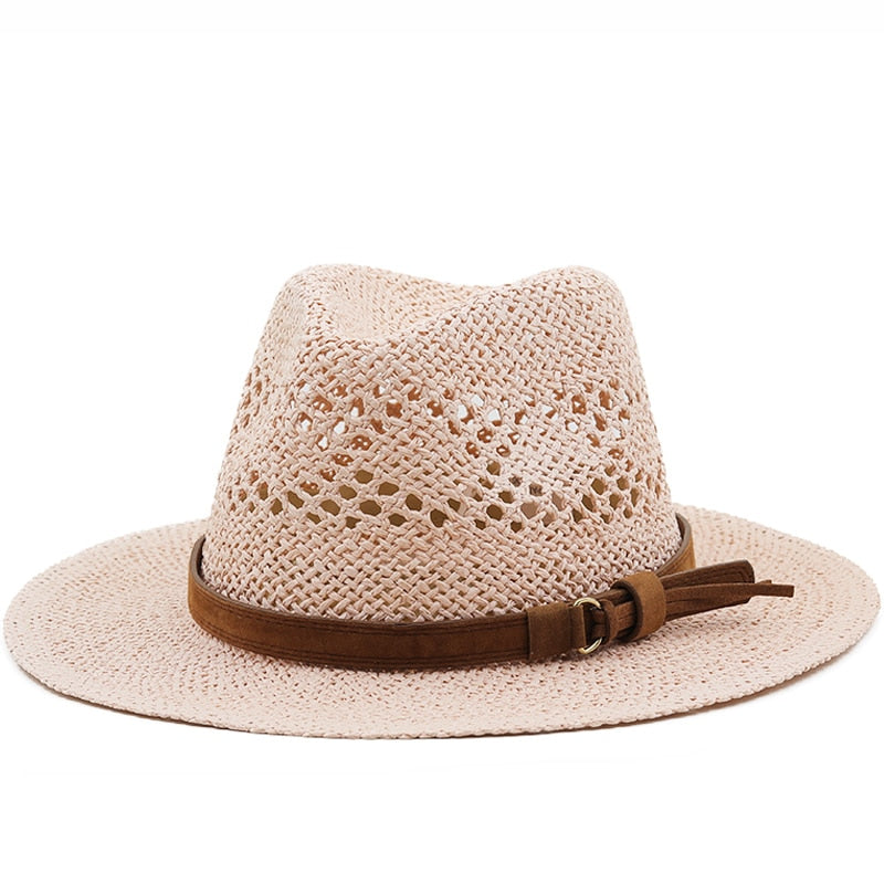 TRAJAN Men's Straw Fedora Hat