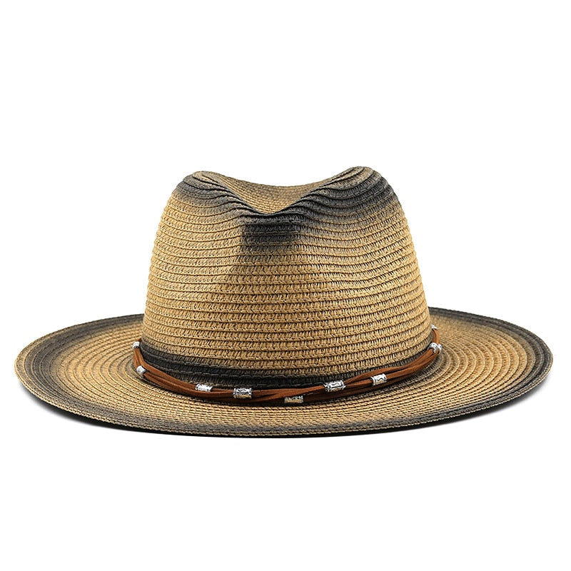 TEVY Fedora Hat in Khaki/Black