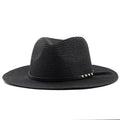 AGAMEMNON Men's Straw Panama Hat in Black