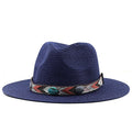 DARCIA Fedora Hat in Navy Blue