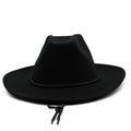 LEONIDAS Men's Felt Cowboy Hat in Black