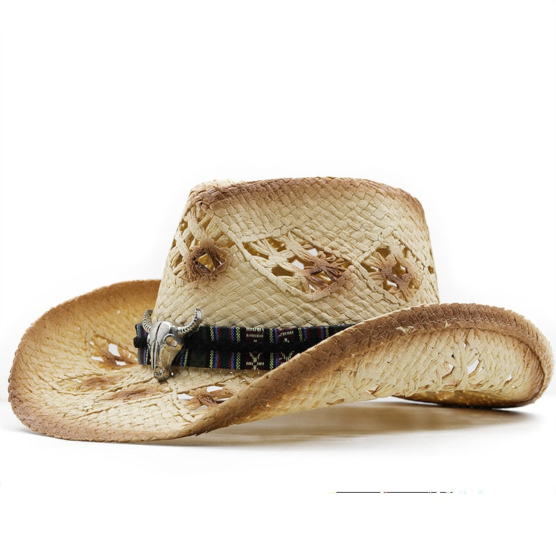 VIENNA Cowboy Hat in Beige/Khaki